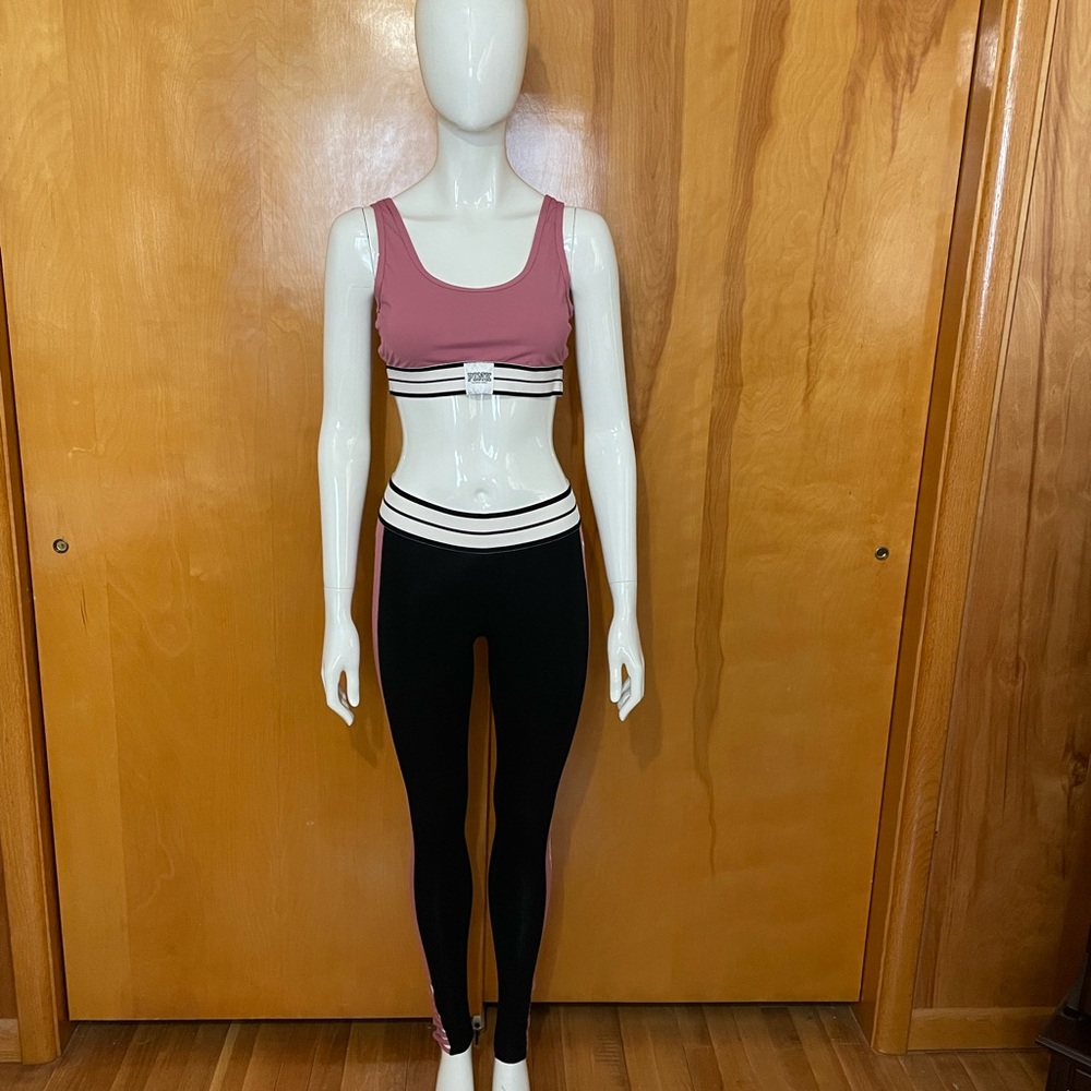 Victoria’s Secret Pink Sports Bra Size Medium Leggings Size Small Strappy